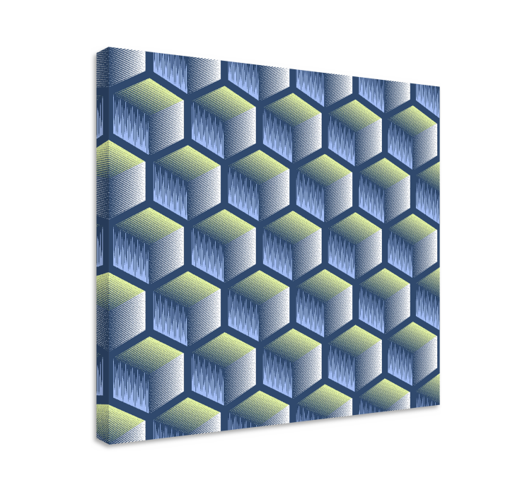 ντεγκραντέ κύβοι μοντέρνος καμβάς - TenStickers