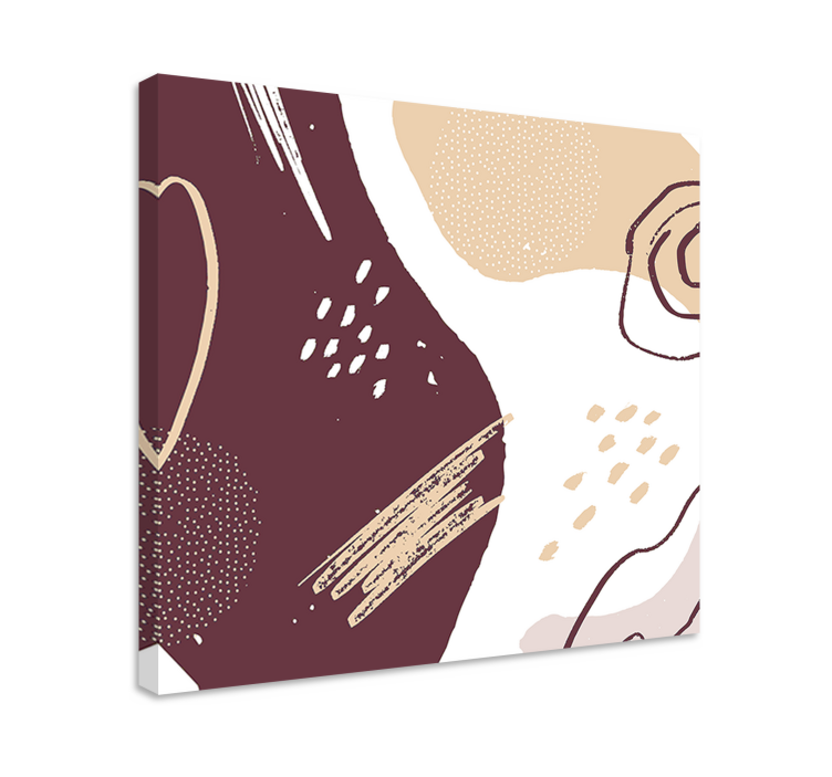 σύγχρονη ζωγραφική σε καμβά σύνθεση αφηρημένων σχημάτων - TenStickers