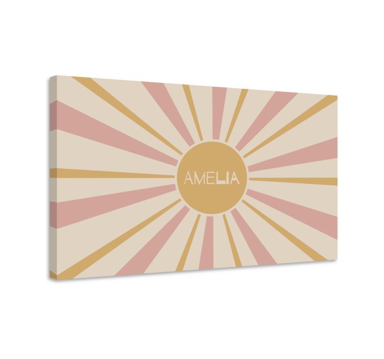 ΑΒΓ γράμματα καμβάς ζωγραφικής amelia sunburst design - TenStickers