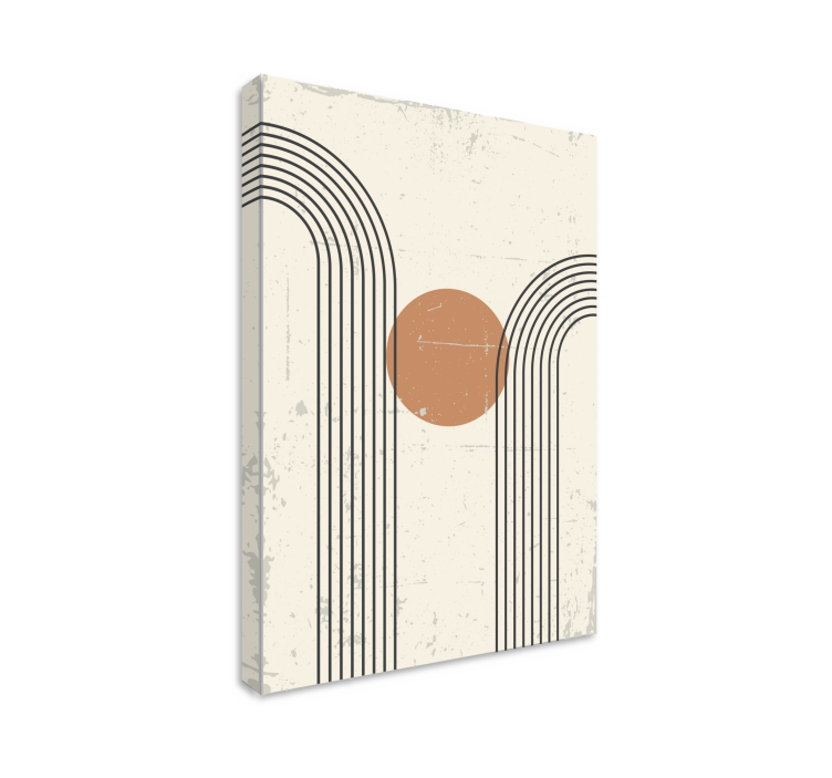 αφηρημένο μισό τόξο γεωμετρικό καμβά - TenStickers