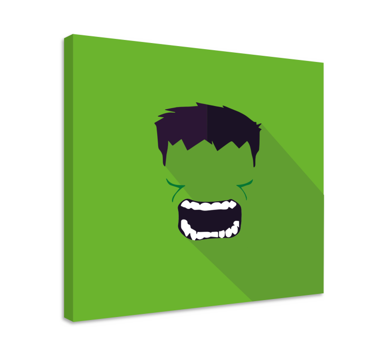 πράσινη εικόνα με κορνίζα υπερήρωα - TenStickers