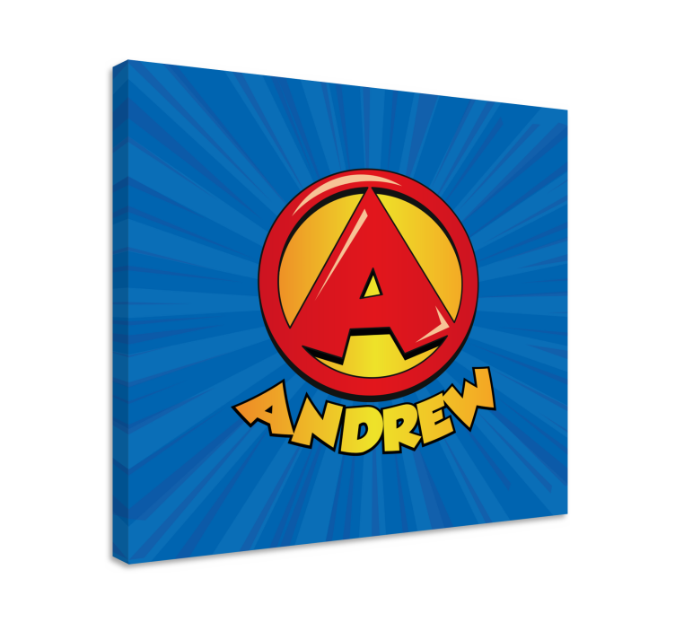 σούπερ αρχικό γράμμα παιδικό καμβά - TenStickers