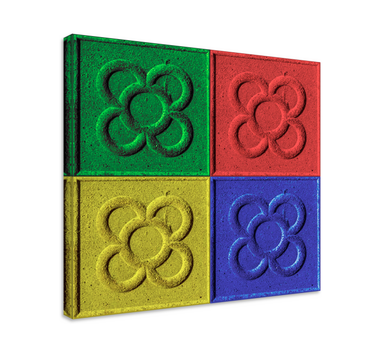 Ζωγραφική καμβά για το σαλόνι Ποπ Αρτ Πανότες Πλακίδια - TenStickers