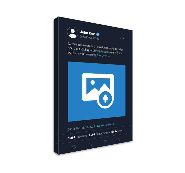 Εξατομικευμένος καμβάς πίνακας x οθόνη twitter - TenStickers