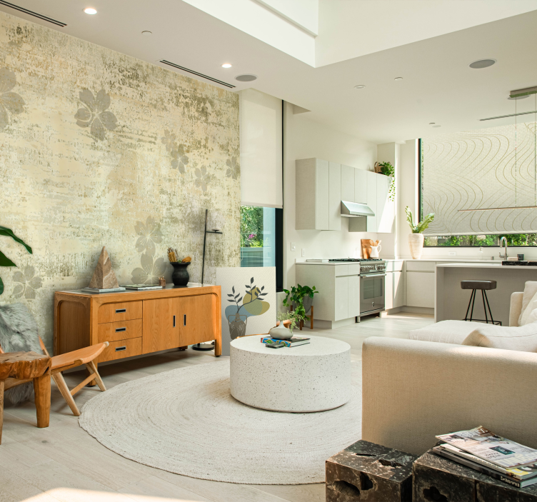 Ζωγραφική λουλουδιών και φυτών σε καμβά βάζο με φύλλωμα - TenStickers