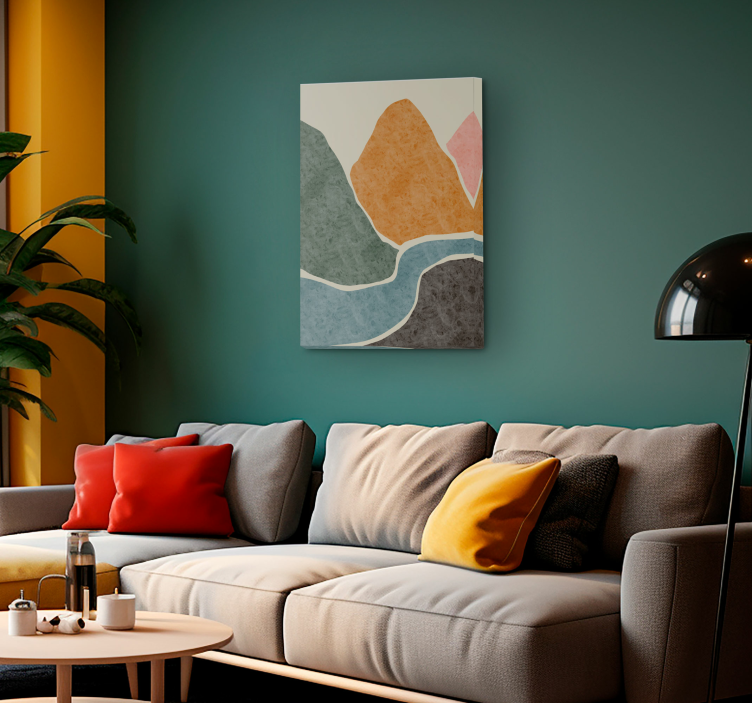 Pintura moderna αφηρημένη εκτύπωση καμβά - TenStickers