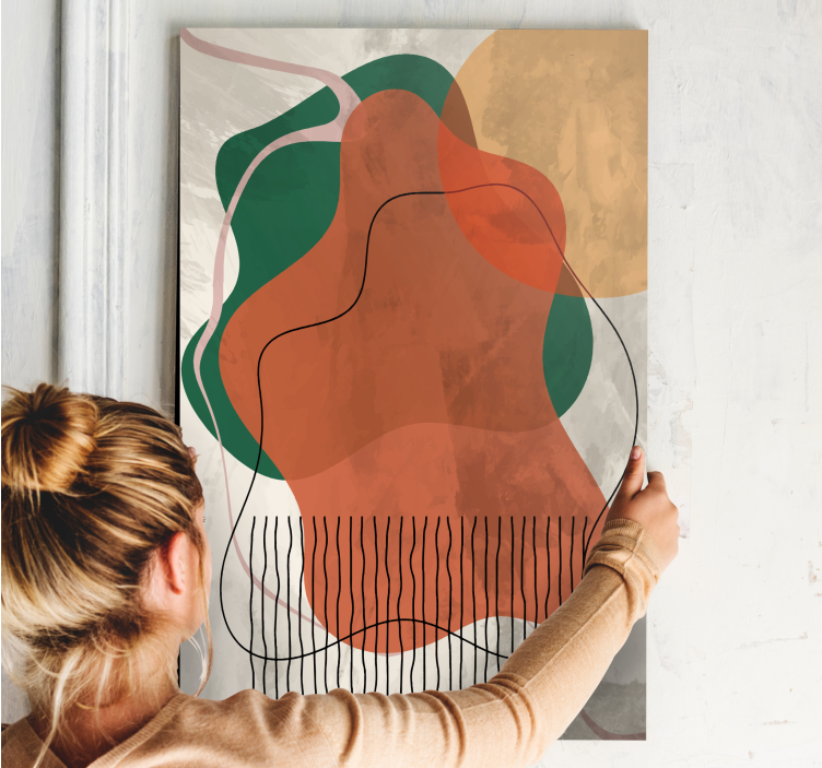 αφηρημένα έργα τέχνης κολάζ εκτυπώσεις τέχνης καμβά - TenStickers