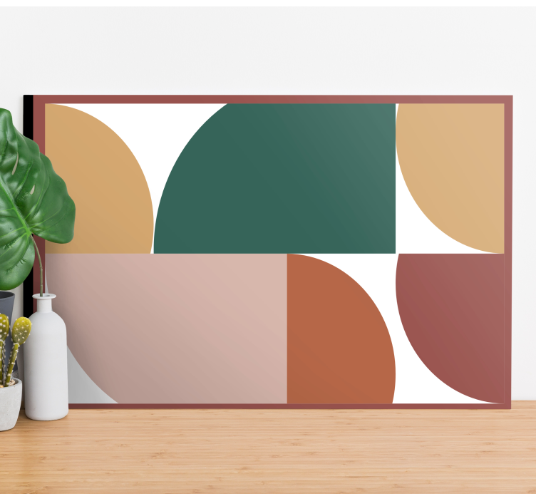 αφηρημένο μοτίβο σχηματίζει γεωμετρικό καμβά - TenStickers