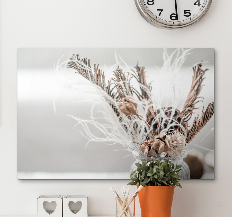 λευκό λουλούδι καμβά φρούτων - TenStickers