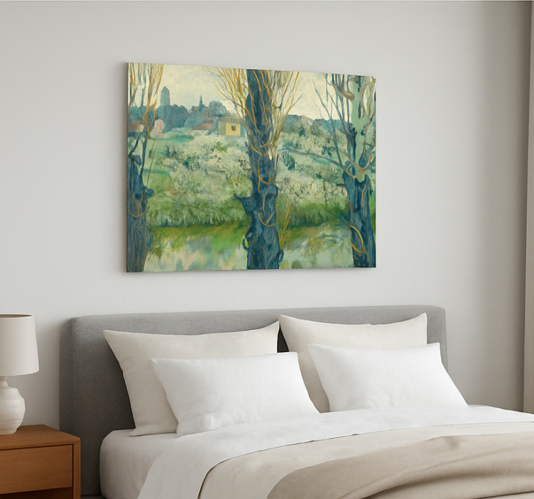τέχνη καμβάς ζωγραφική θέα της Άρλ Βαν Γκογκ - TenStickers