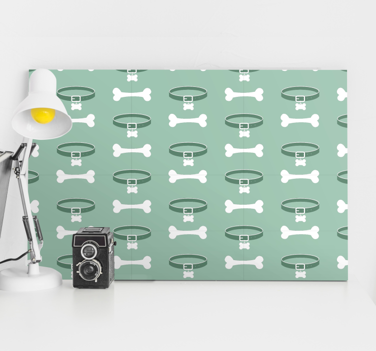 Καμβάς με σκυλιά σχέδιο κόκκαλου και περιλαίμιου - TenStickers