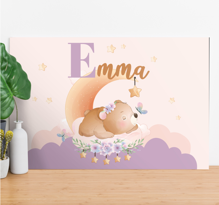 Μωρού καμβάς ζωγραφική Όνειρα Μωρού Αρκούδου - TenStickers