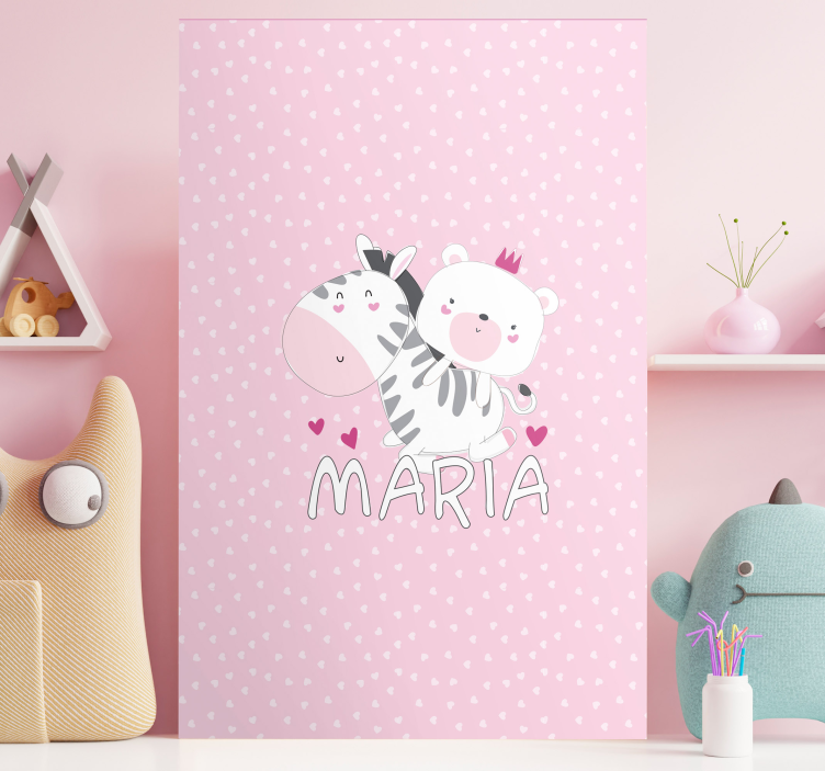 Μωρού καμβάς ζωγραφική Γλυκοί φίλοι ζώα - TenStickers