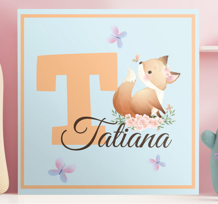 Μωρού καμβάς ζωγραφική Φιλικός Αλεπούς - TenStickers