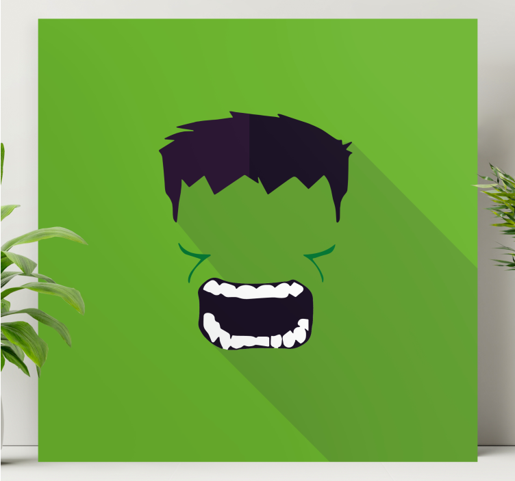 πράσινη εικόνα με κορνίζα υπερήρωα - TenStickers