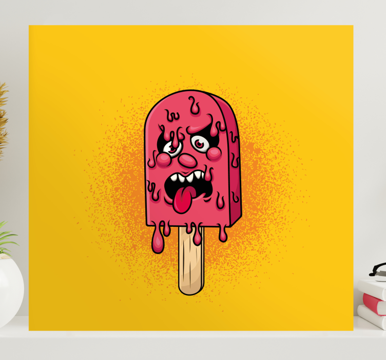 Ice pop drop graffiti κινούμενα σχέδια μοντέρνος καμβάς - TenStickers