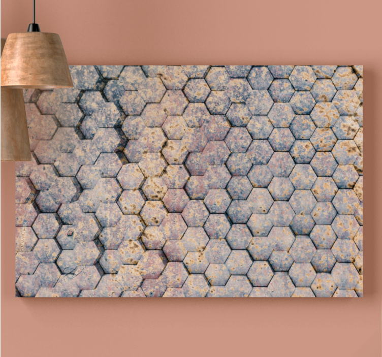 βιομηχανικού στιλ τσιμεντόλιθοι τρισδιάστατες εκτυπώσεις σε καμβά - TenStickers