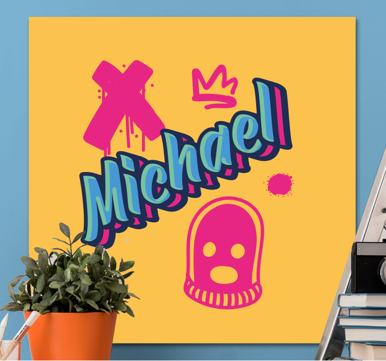 ΑΒΓ γράμματα καμβάς ζωγραφικής Τολμηρή Έκφραση Γραμμάτων - TenStickers