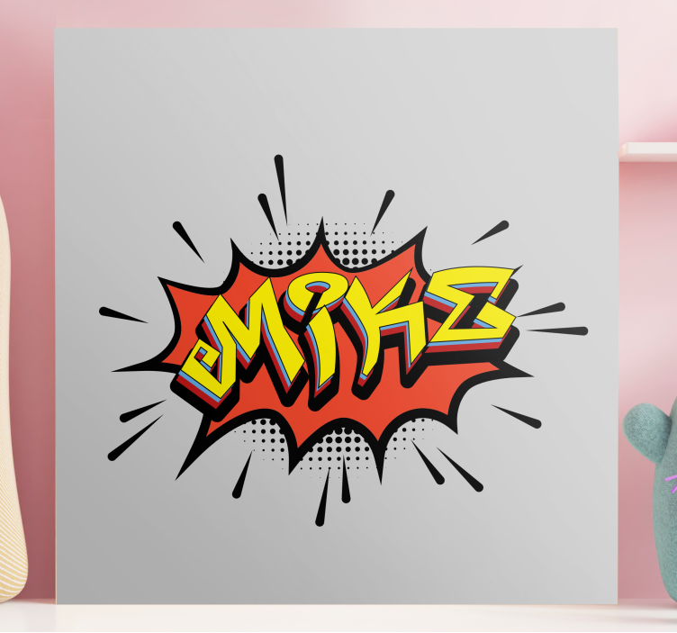 ΑΒΓ γράμματα καμβάς ζωγραφικής σε στυλ κόμικ - TenStickers