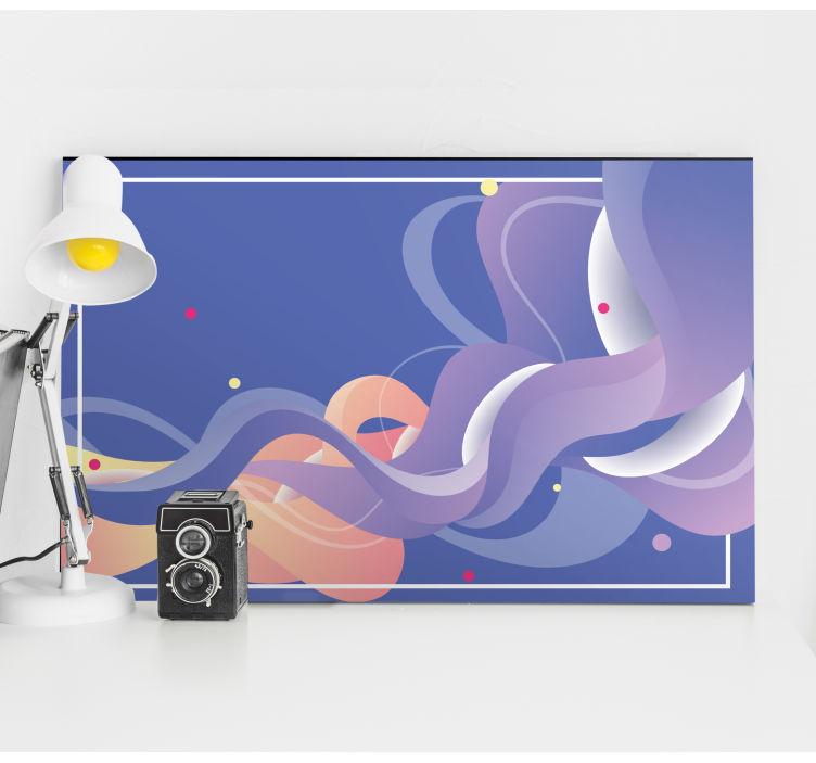 εκτυπώσεις σε καμβά με μοντέρνα κύματα - TenStickers