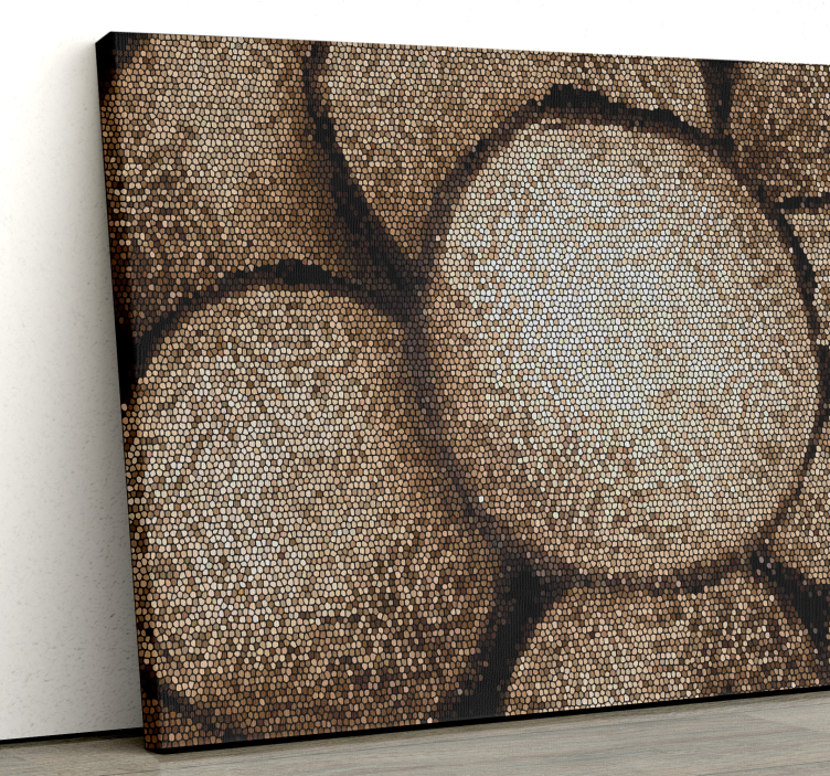 ξύλινα τετράγωνα ψηφιδωτά σε καμβά - TenStickers