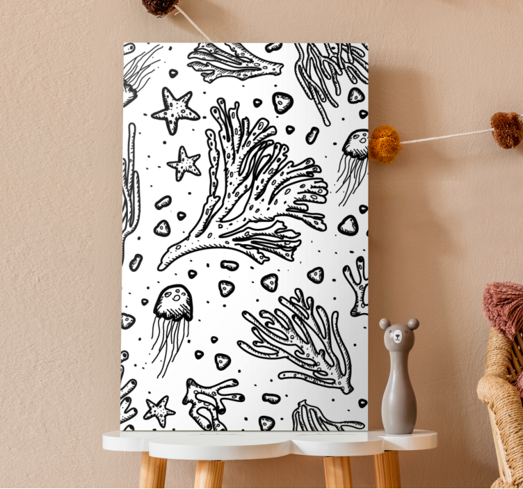 Καμβάς θαλάσσιος πίνακας ζωή κοραλλιογενών υφάλων - TenStickers