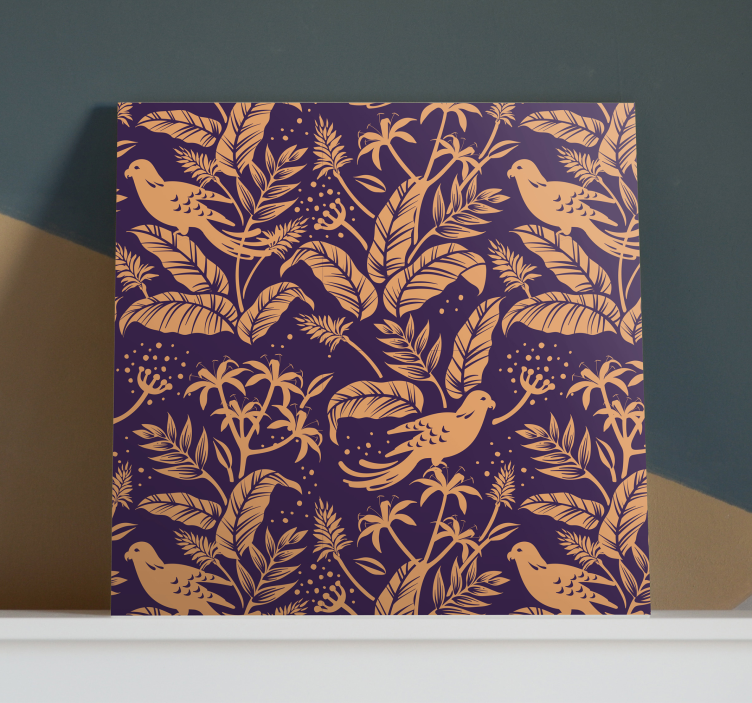 Pajaros vintage ρετρό καμβά - TenStickers