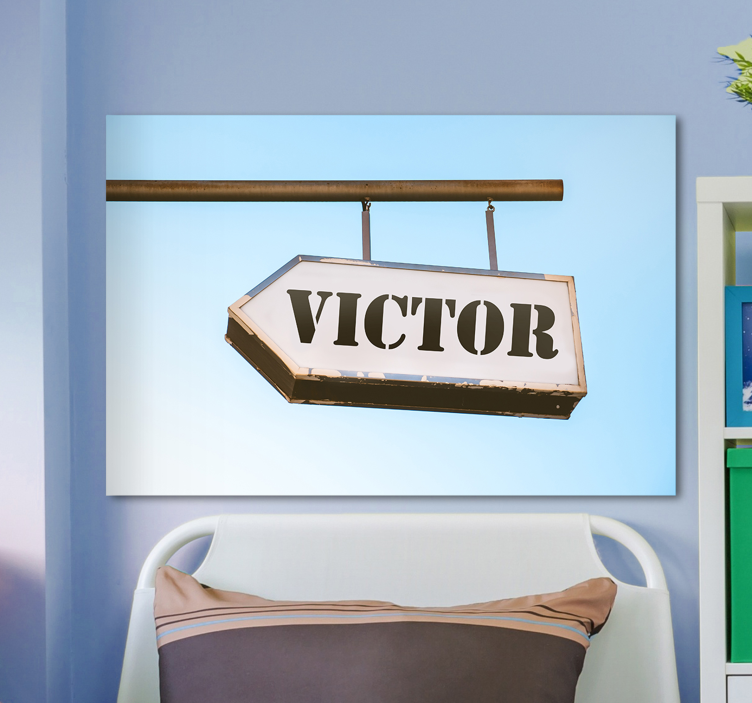 εξατομικευμένη καμβά πινακίδα ονόματος - TenStickers