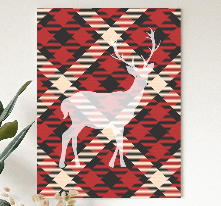 καρό καμβά ζωγραφικής τέχνης - TenStickers