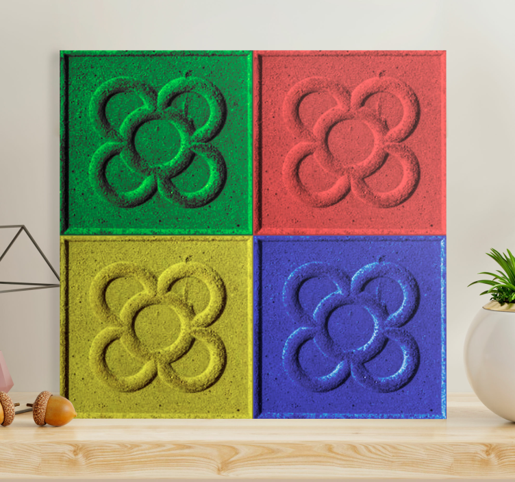 Ζωγραφική καμβά για το σαλόνι Ποπ Αρτ Πανότες Πλακίδια - TenStickers