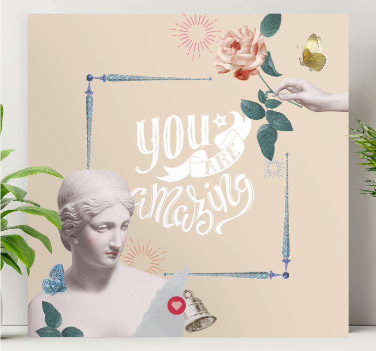 Καμβάς με παραθέσεις Είσαι καταπληκτικός - TenStickers