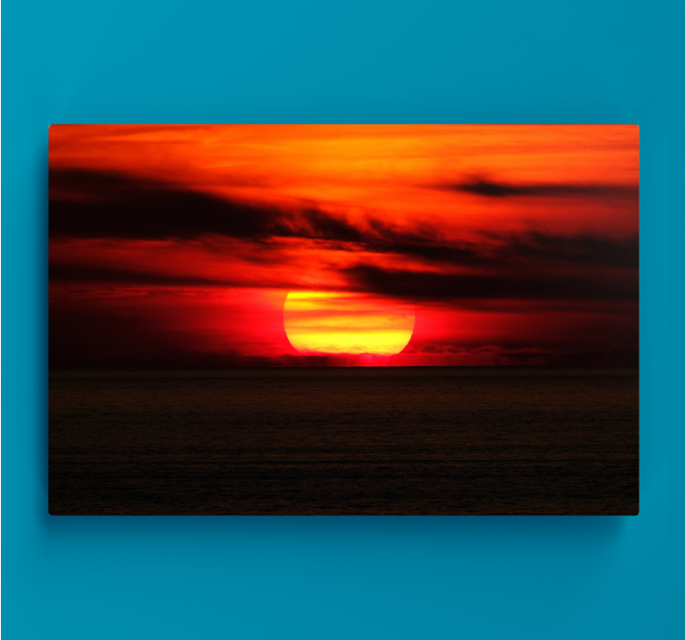 κόκκινο ουρανό αισθητικά χρώματα τοπίο καμβά - TenStickers