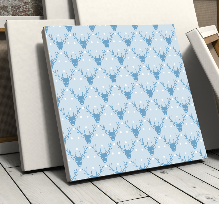 Χριστουγεννιάτικη εκτύπωση καμβά ταράνδων - TenStickers