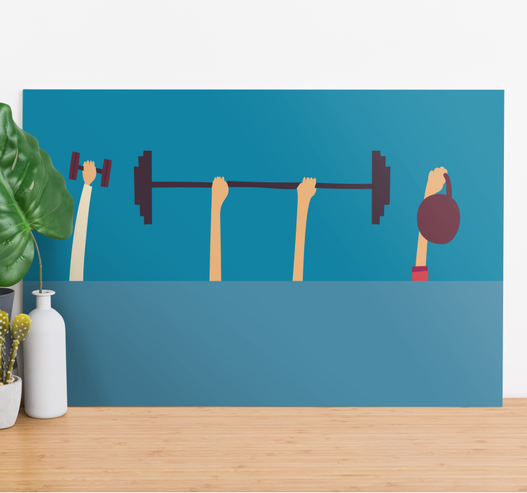 Αθλητικός καμβάς ζωγραφικής χεριών εξοπλισμού γυμναστικής - TenStickers