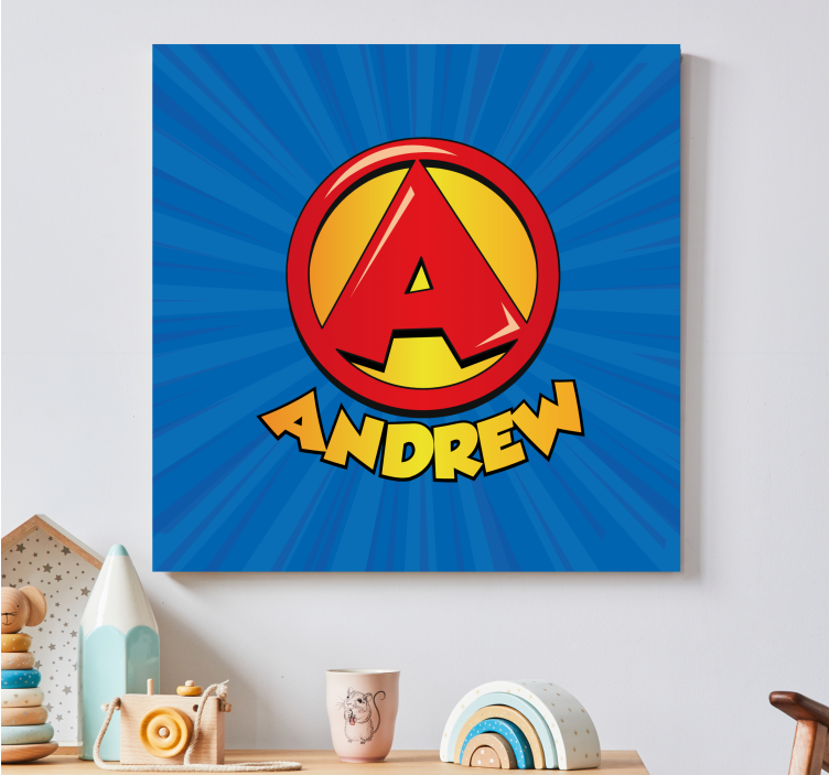 σούπερ αρχικό γράμμα παιδικό καμβά - TenStickers