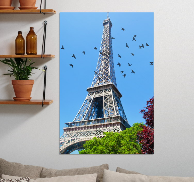 εκτυπώσεις σε καμβά της πόλης torre eiffel - TenStickers