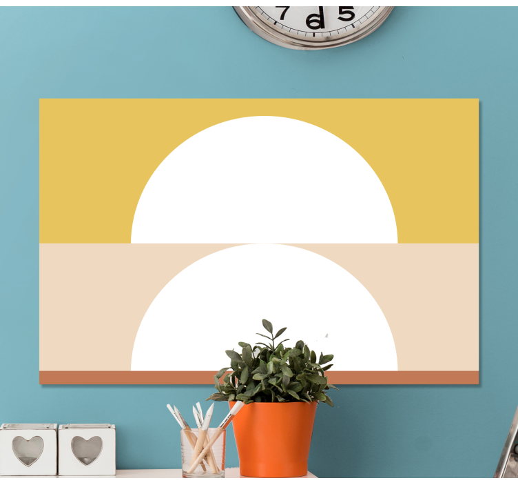 δύο ημικύκλια γεωμετρικά καμβά - TenStickers