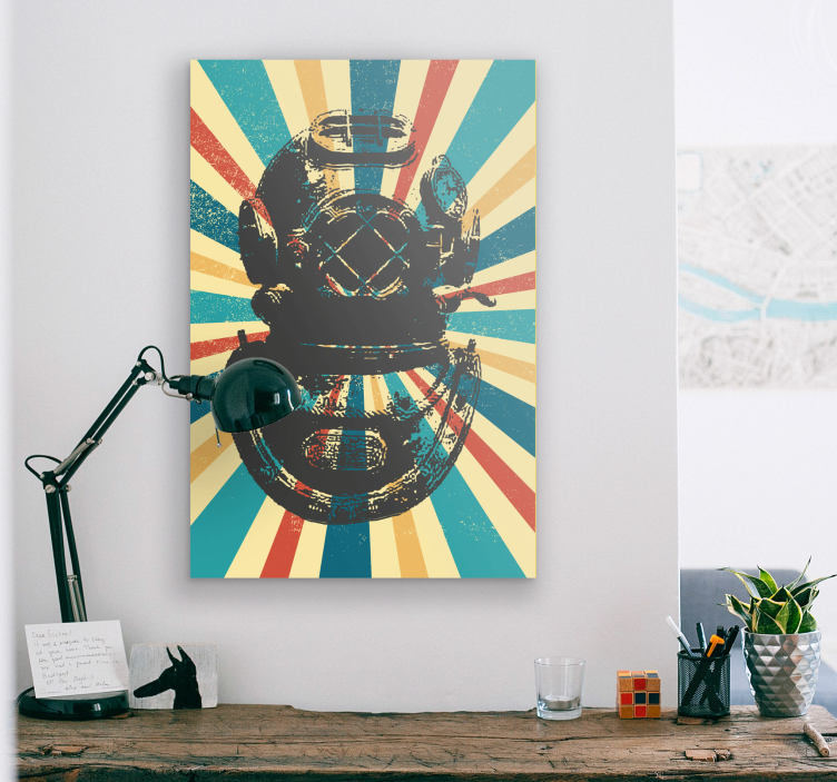 Vintage καμβάς για αυτοδύτες - TenStickers