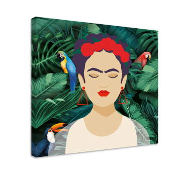 καμβάς χαρακτήρων frida και ζώων - TenStickers