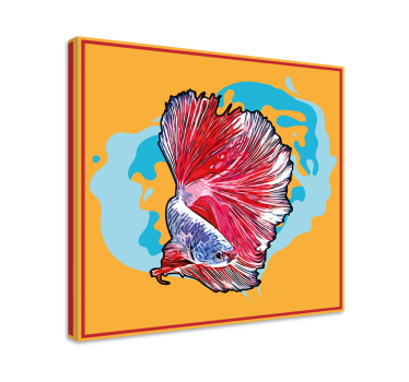 Καμβάς ζωγραφικής ψαριών Ζωντανός betta fish - TenStickers