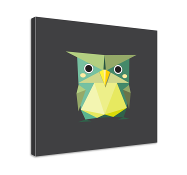 Origami κουκουβάγια ζώων καμβά - TenStickers