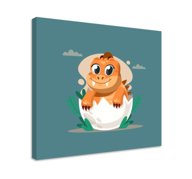 μωρό δεινόσαυρος σε κοχύλι dinausar wall art - TenStickers