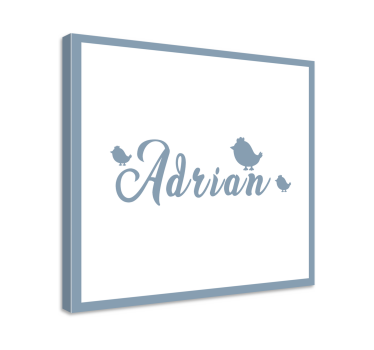 όνομα με μωρά νεοσσούς πουλί καμβά wall art - TenStickers