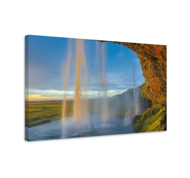 καμβάς ζωγραφική τοπία καταρράκτης seljalandsfoss - TenStickers