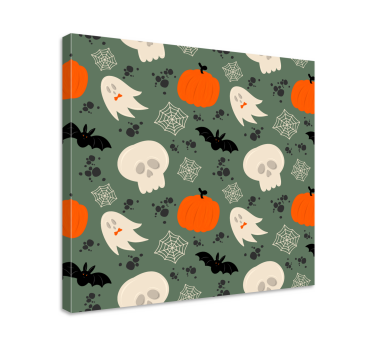 Δεινόσαυρος καμβάς ζωγραφικής με στοιχεία halloween - TenStickers