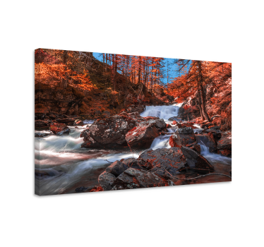 Καμβάς ζωγραφική τοπία σκηνή ρυάκι βουνών - TenStickers