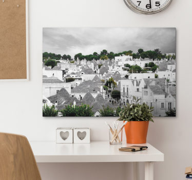 εκτυπώσεις στον ορίζοντα της πόλης alberobello trulli - TenStickers