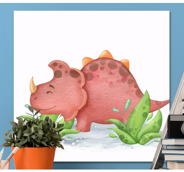 δεινόσαυρος κόκκινα κέρατα dinausar wall art - TenStickers