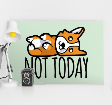 Καμβάς με σκυλιά corgi Ξαπλωμένος - TenStickers