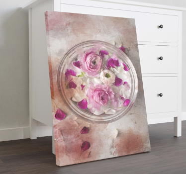 Floral μπολ 3d εκτυπώσεις μοντέρνας τέχνης σε καμβά - TenStickers